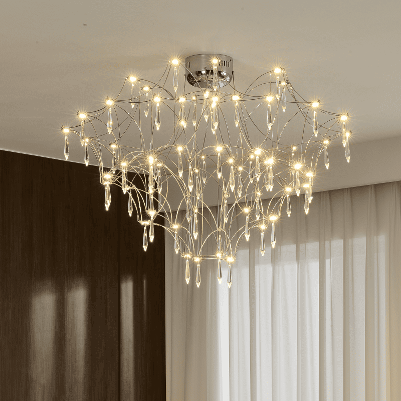 Living room ceiling lamp light luxury crystal bedroom dining room post-modern designer full of stars creative atmosphere led lamps and lanterns
