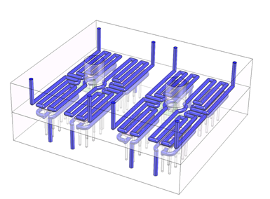 Conformal cooling channel design improving thermal management in high-pressure die casting moulds