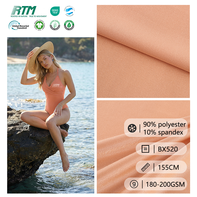BX520-Factory Direct Sale High Elasticity Full Glossy Durable Wrinkle Resistant 90 Polyester 10 Spandex Jersey Fabric For Sportswear Dancewear&Swimwear