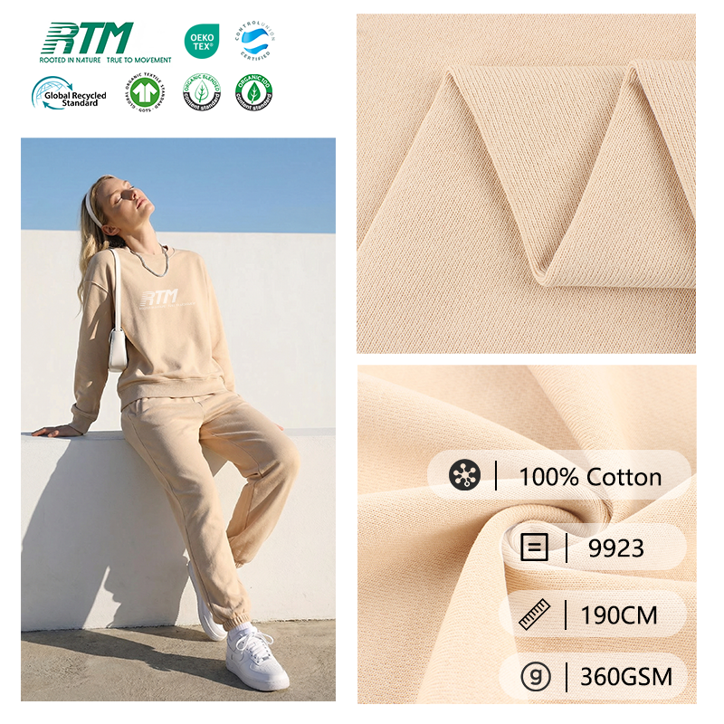 9923-360 QSM Ağır Çəkili, Antibakterial, Pillingə Qarşı, Davamlı, İsti, 100% Pamukdan Örülmüş Balıq Pullu Kumaş — Payız-Qış Mövsümü Üçün Moda Sviterlər üçün