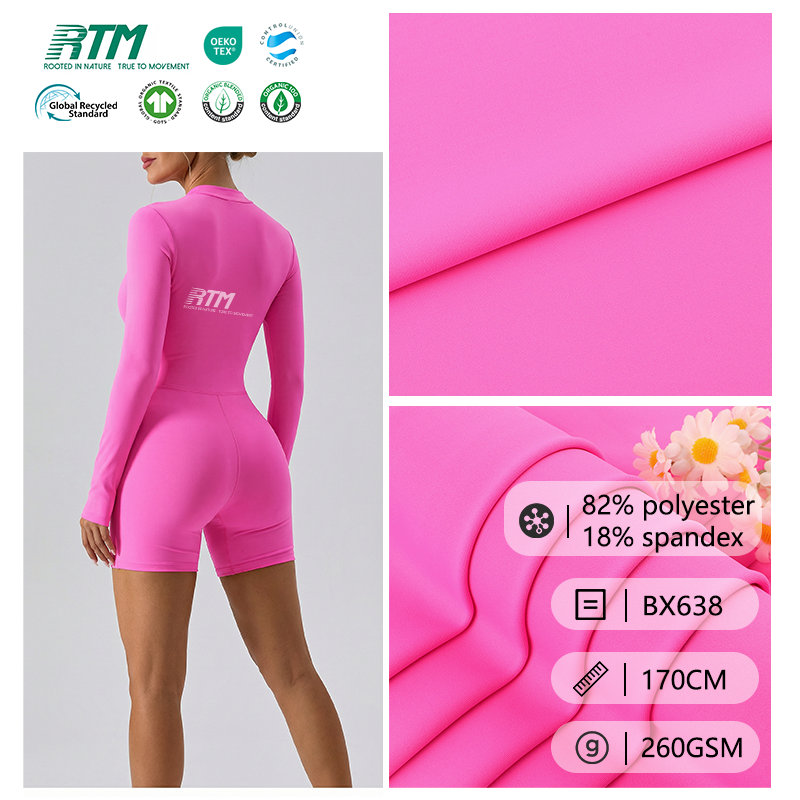 BX638-Hot Sales 260GSM Srednja težina Visoka elastičnost Otporna na abraziju Crna tkanina