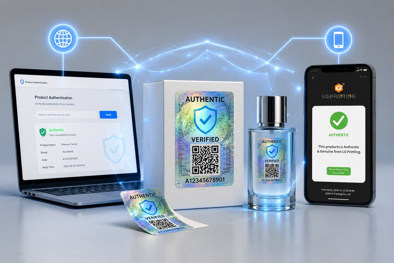 Multi terminal access advantages of web and app product authentication platform
