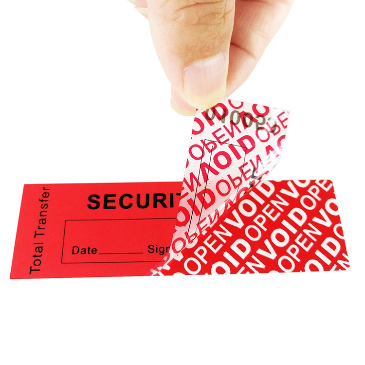 How do security labels with tamper-evident features help detect unauthorized access and product tampering?