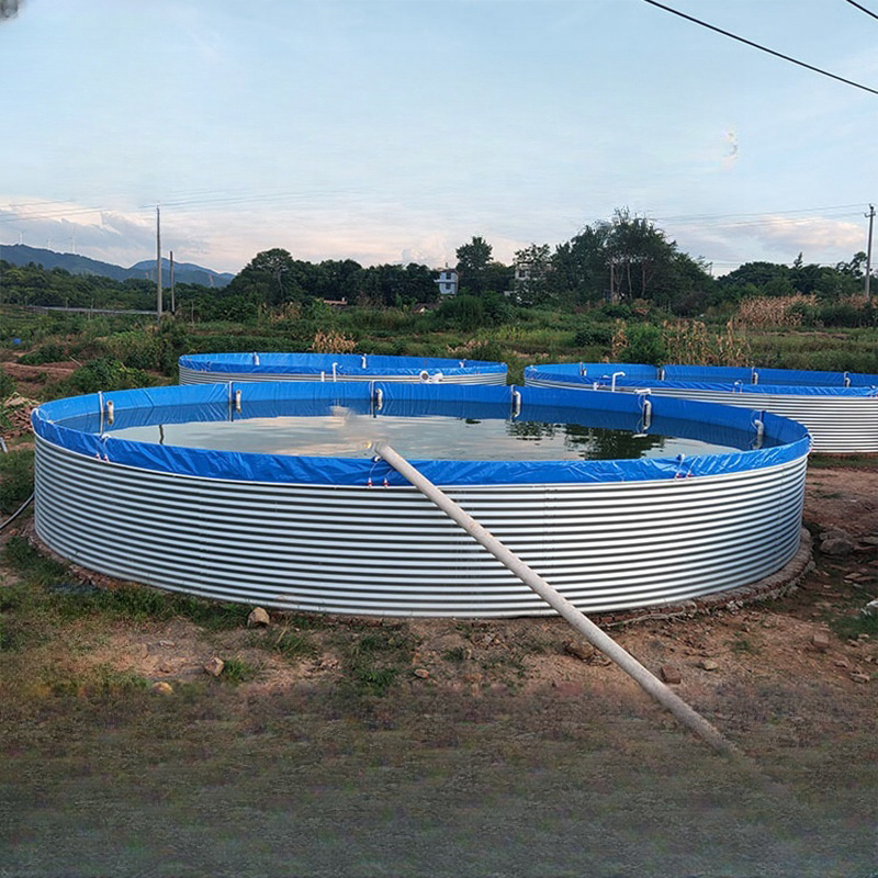 Galvanized sheet fish pond: a new choice for high-density breeding, outdoor fish farming is so easy!