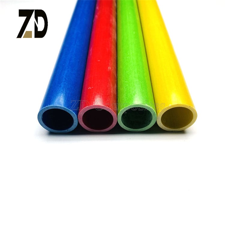 Tubo redondo de fibra de vidrio pultruido de color personalizado para cometas y aplicaciones industriales