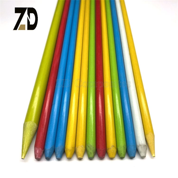Astina in fibra di vetro multicolore, personalizzata per supporti per piante e uso industriale