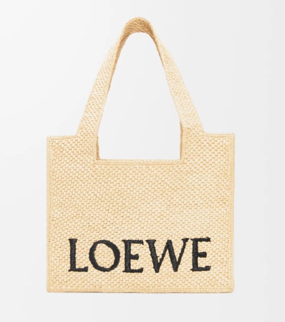 LOEWE Font Tote in Raffia.jpg
