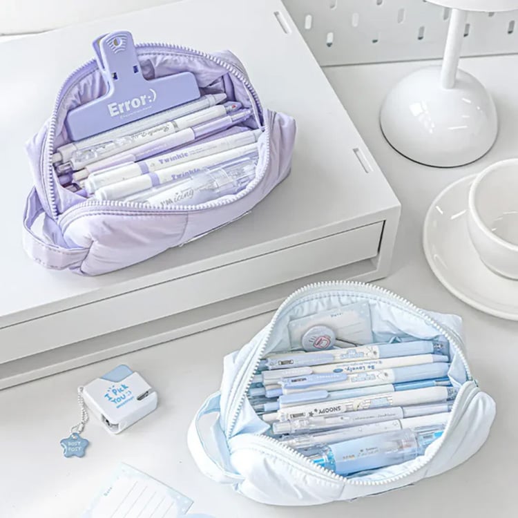 Soft Cotton Pencil Case with Hand Strap