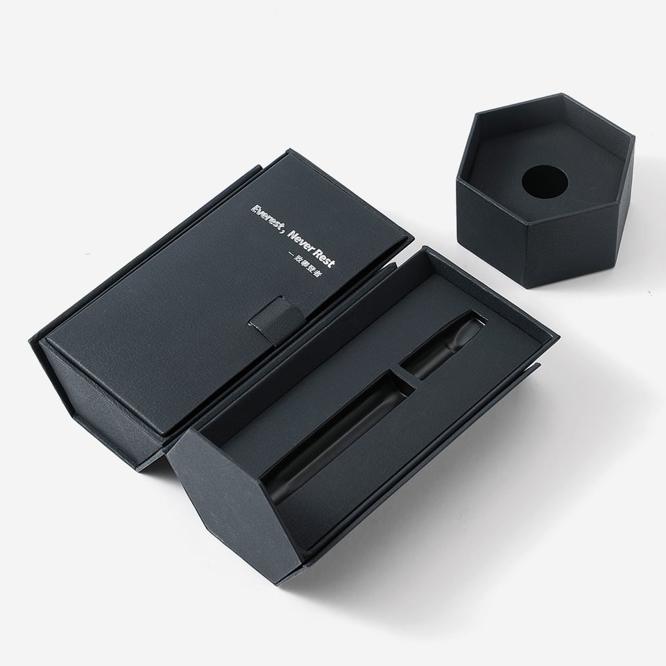 Custom Printed Luxury Paper Cardboard Boxes Design Your Packaging Black Magnetic Gift Box