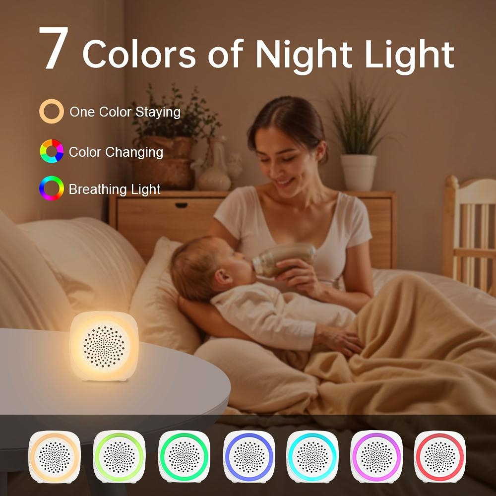 Baby White Noise Machine Portable Sleep Aid Night Light Sound Machine Custom Sleeping Device for Infant Toddler Children factory
