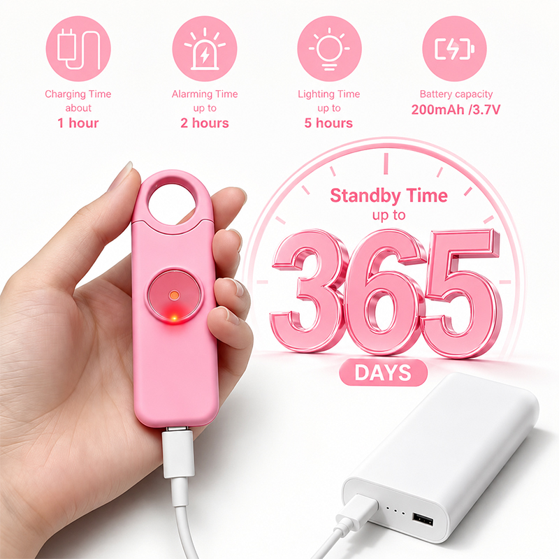 Rechargeable Personal Safety Alarm with LED Flashlight supplier