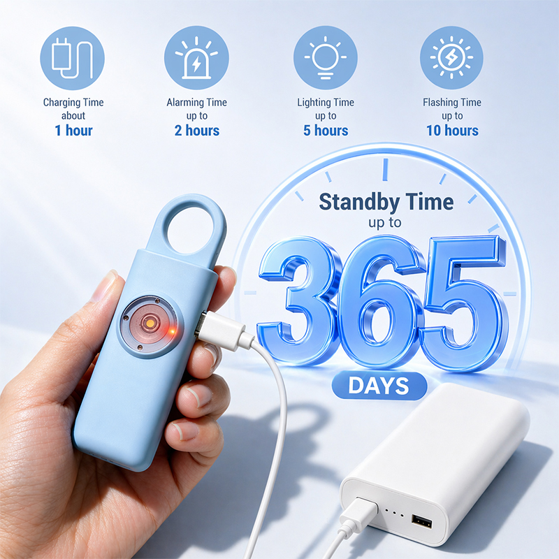 Rechargeable Personal Safety Alarm with LED Flashlight supplier