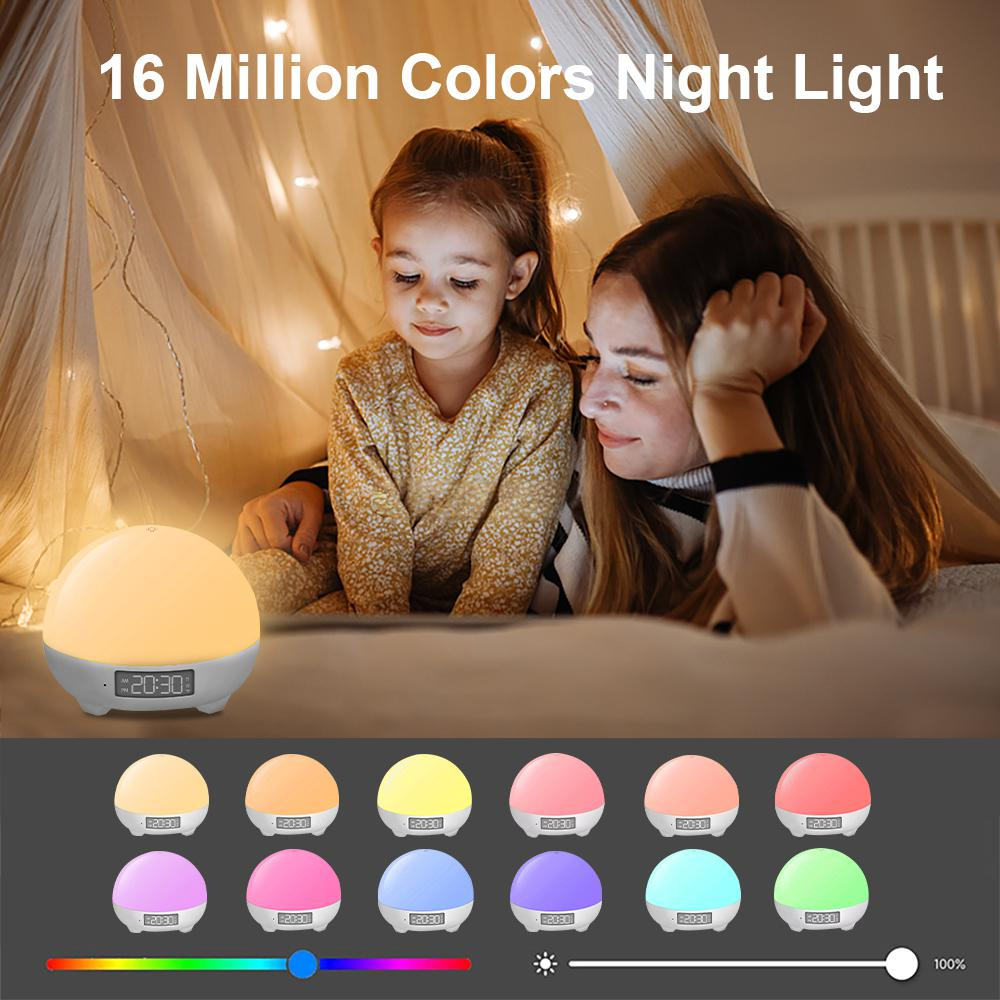 Tuya Wireless Smart Sound Machine White Noise Sound Machine with Baby Cry Sensor Detection Time Alarm Display Smart Light supplier