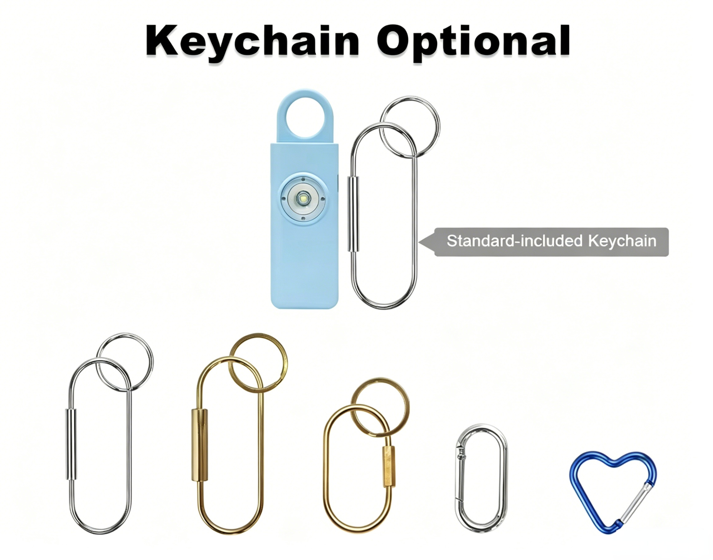 OEM ODM Rechargeable Personal Safety Alarm Keychain with LED Flashlight 130dB Self Defense Device Alarm for Women Kids Elderly manufacture