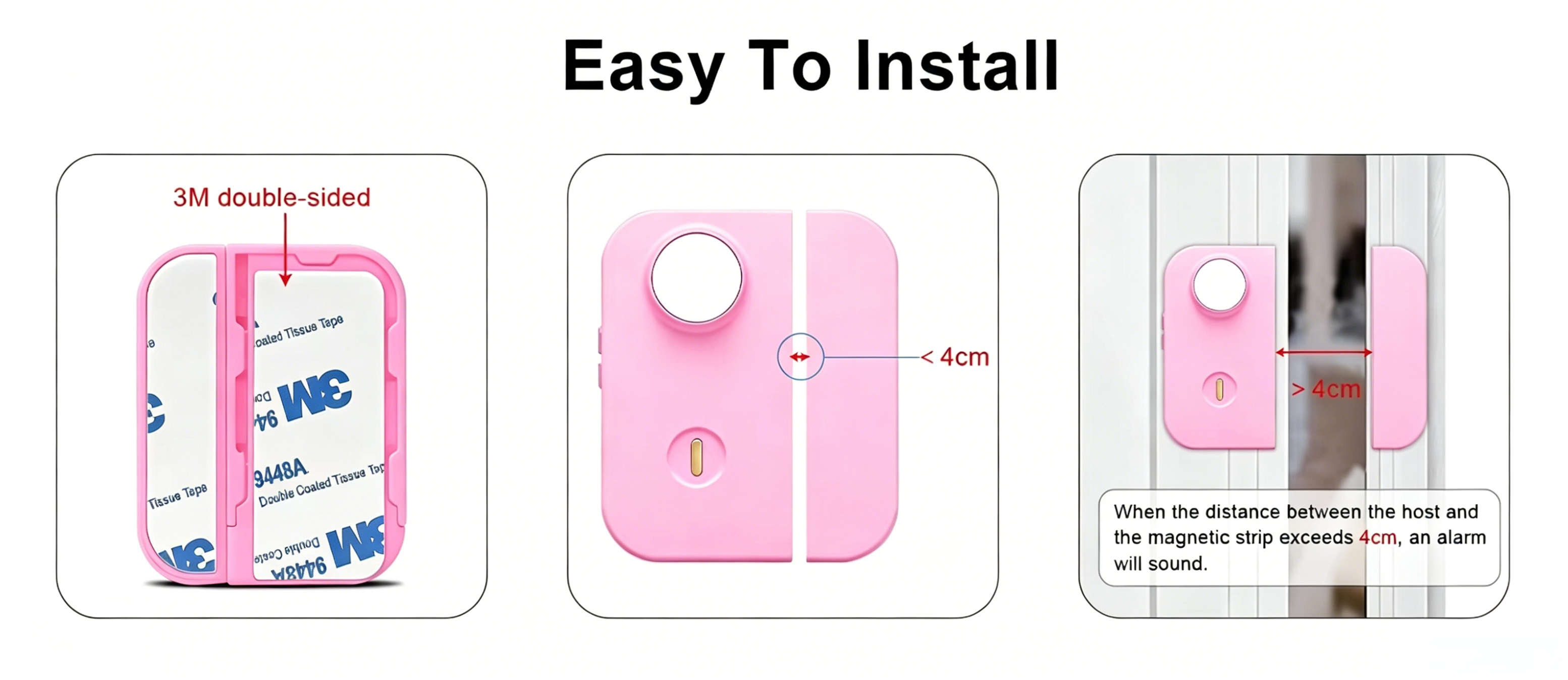 Rechargeable Door Window Alarm with Doorbell Mode, 30Lum LED Flashlight, 130mAh Battery for Home Security supplier