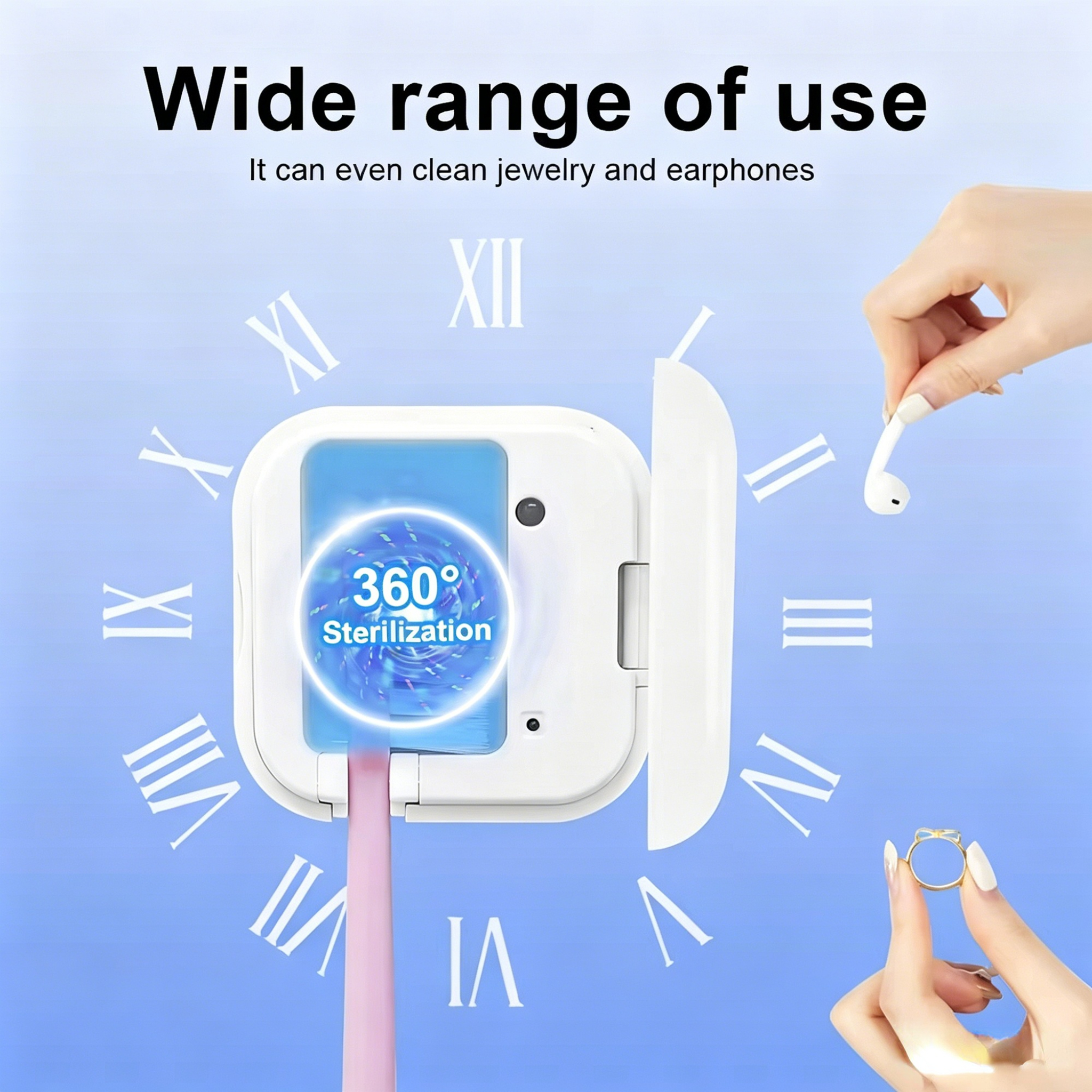 Portable Mini Travel Small Rechargeable UV Led  Toothbrush Sterilizer case Wall Mounted Toothbrush Holder details