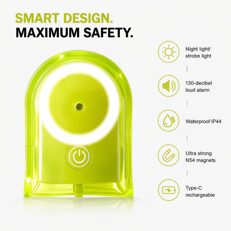 Outdoor N54 Magnetic Clip-on Safety Alarm factory