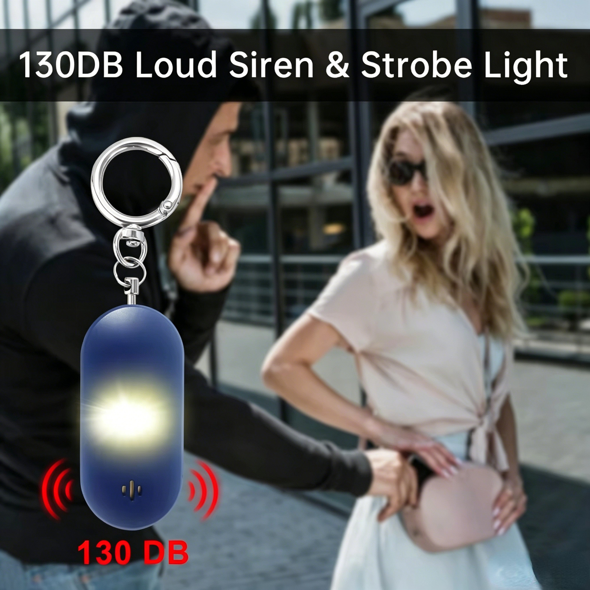130DB Personal Safety Alarm SOS Emergency Portable Rechargeable Self Defense Device with GPS SMS Alert for Women Elderly manufacture