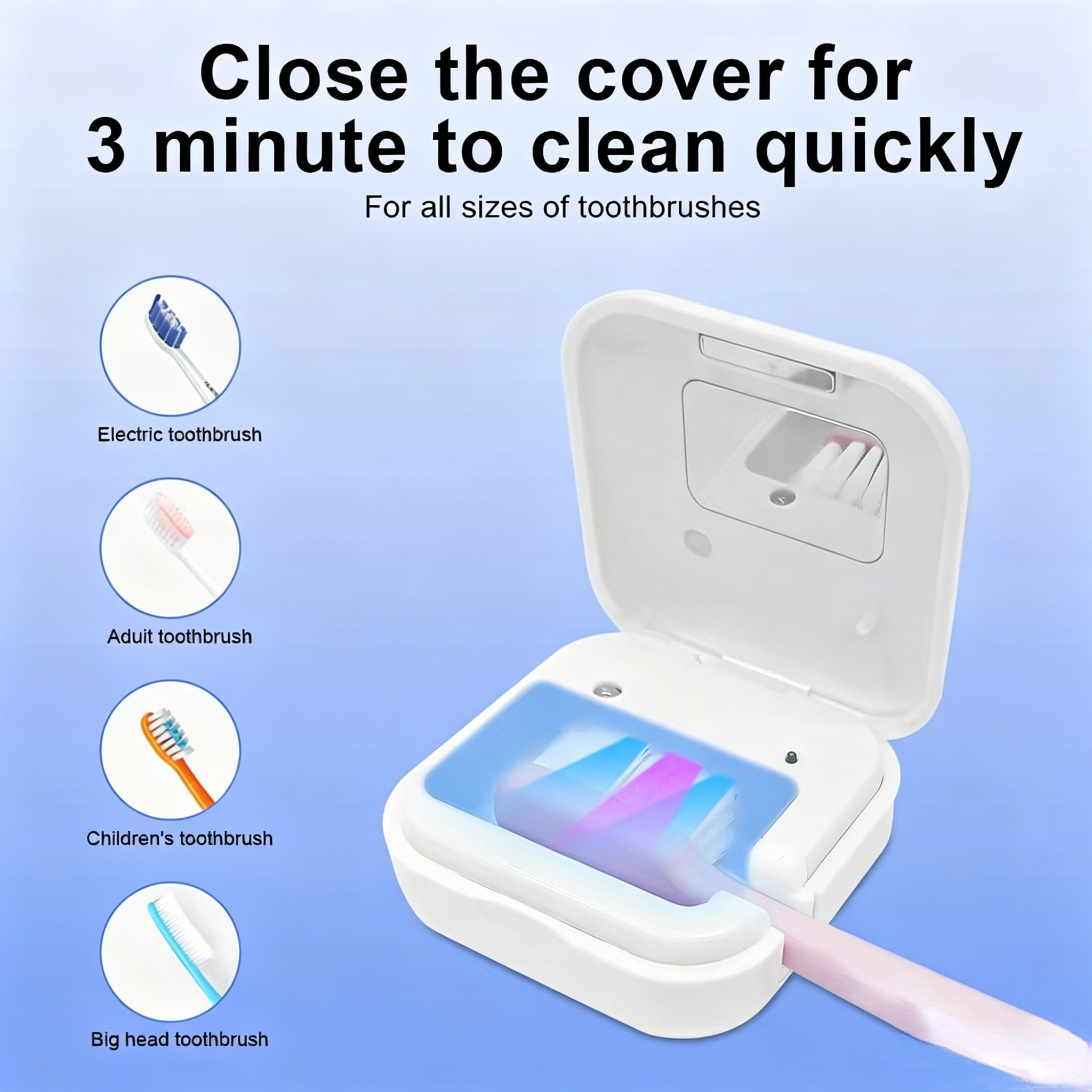 Portable Mini Travel Small Rechargeable UV Led  Toothbrush Sterilizer case Wall Mounted Toothbrush Holder supplier