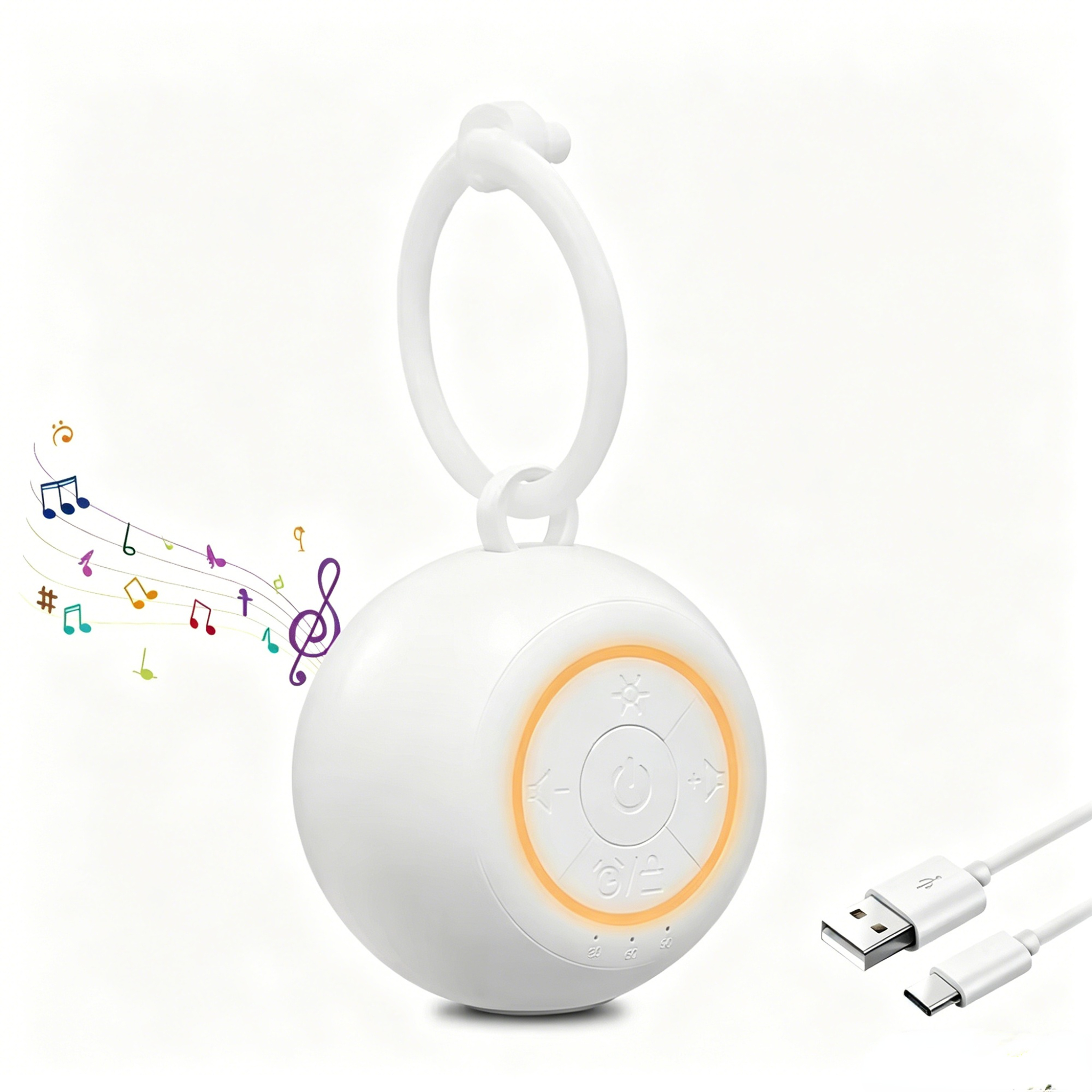 OEM ODM Portable White Noise Machine with Night Light Rechargeable Sleep Sound Machine details