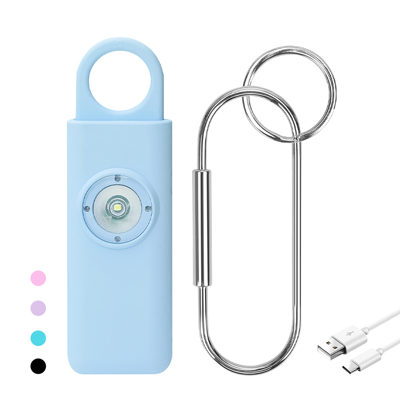 Rechargeable Personal Safety Alarm with LED Flashlight