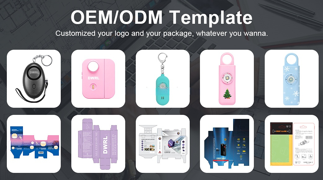 OEM ODM Rechargeable Personal Safety Alarm Keychain with LED Flashlight 130dB Self Defense Device Alarm for Women Kids Elderly factory