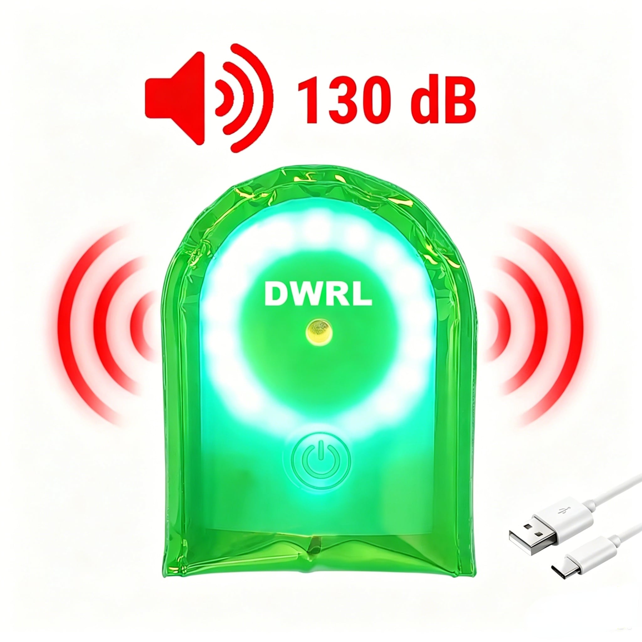 OEM logo venkovní bezpečnostní osobní poplach s odrazným magnetickým kolíkem a LED světlem pro běhání