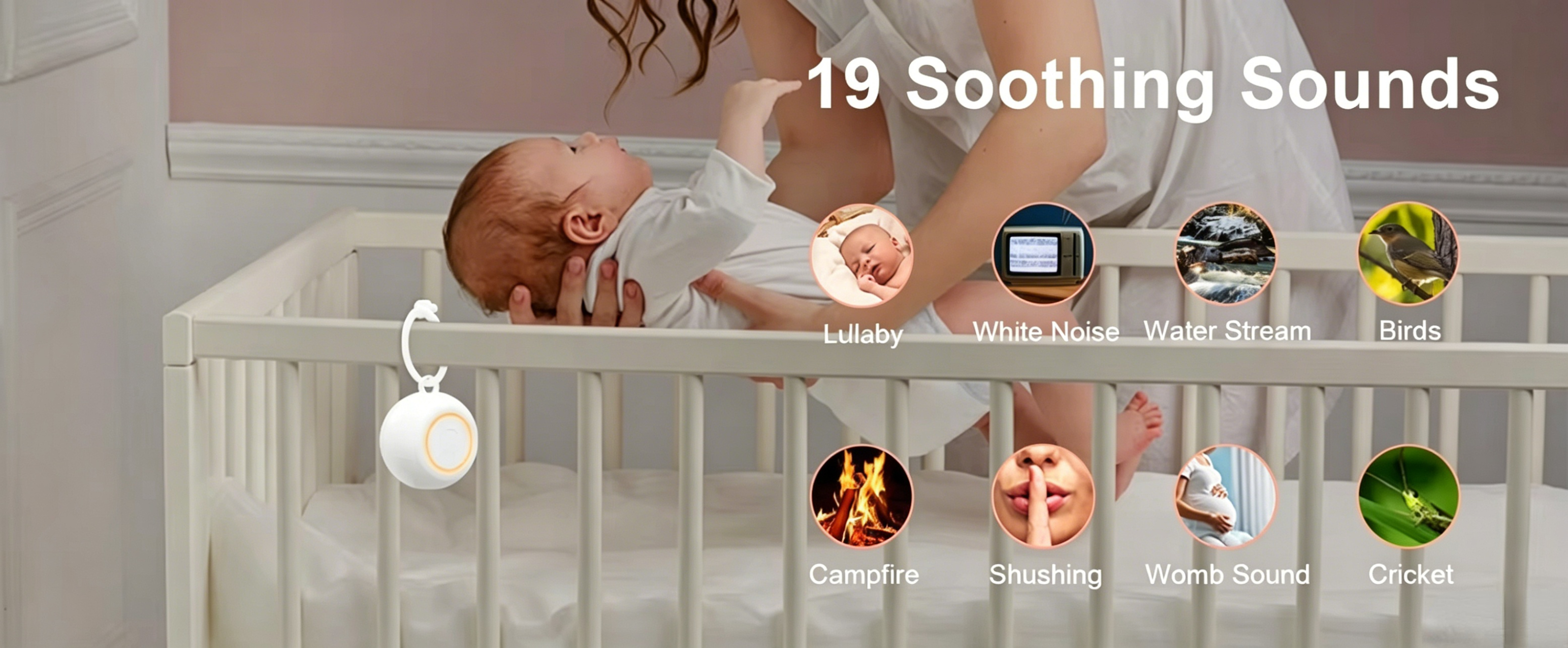 OEM ODM Portable White Noise Machine with Night Light Rechargeable Sleep Sound Machine supplier