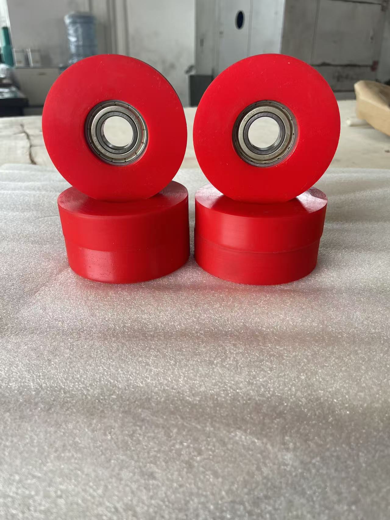 Rodamientos de tamaño personalizado con recubrimiento de caucho, reducción de ruido y amortiguación de vibraciones, rodillos con recubrimiento de poliuretano, ruedas de rodamiento