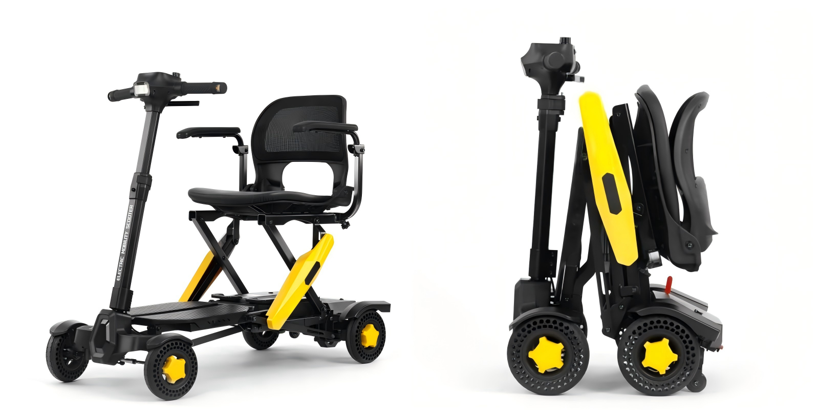 Folding mobility scooter supplier handling demonstration.webp