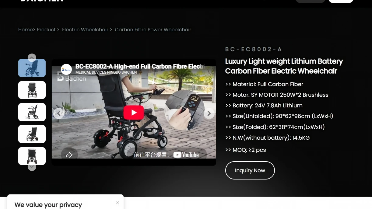 Product data that helps reduce electric wheelchair returns