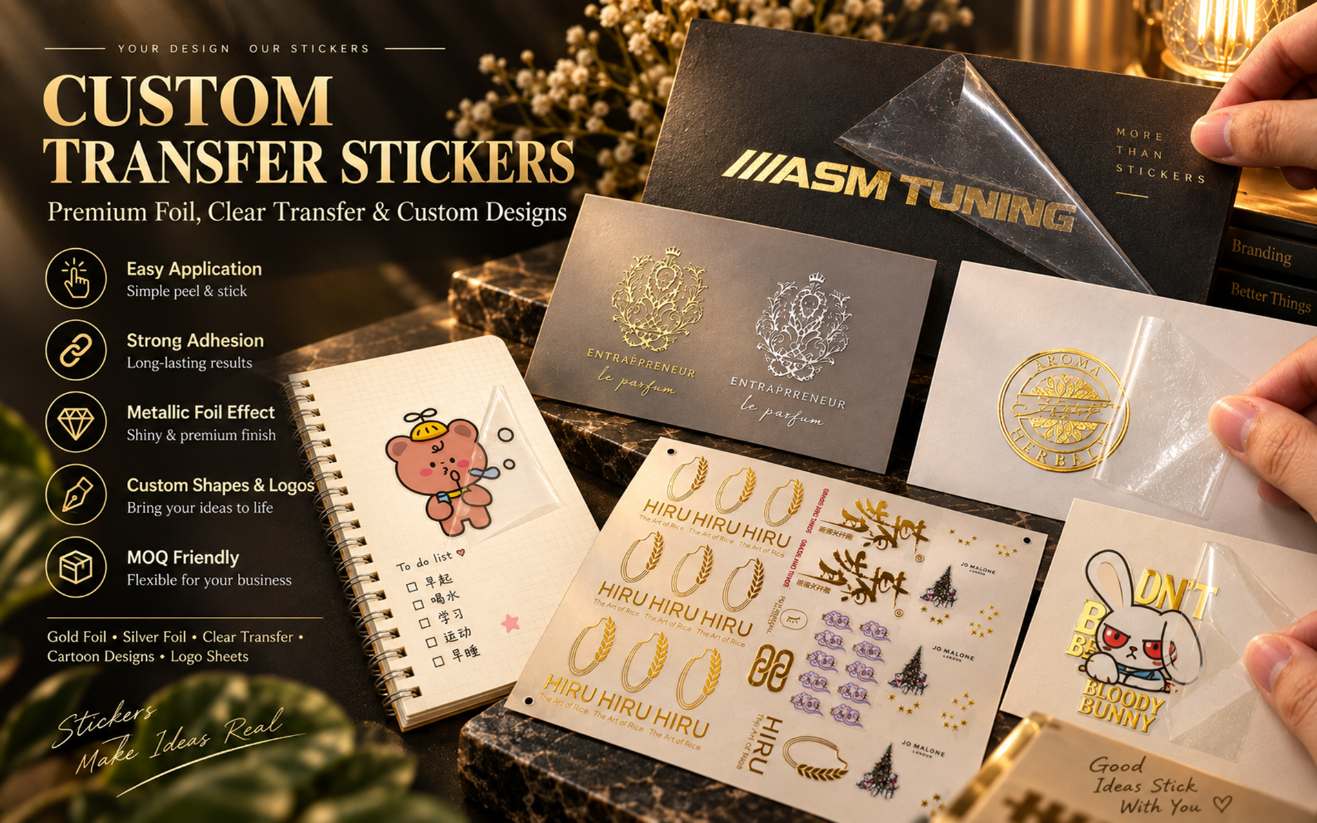 Transfer stickers (Logo stickers) - brand identity and packaging decoration