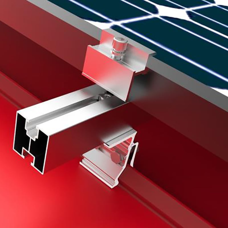 Versatile Aluminum Standing Seam Solar Mount Clamps for Rooftops Carports  Ground Mounts PV Support System