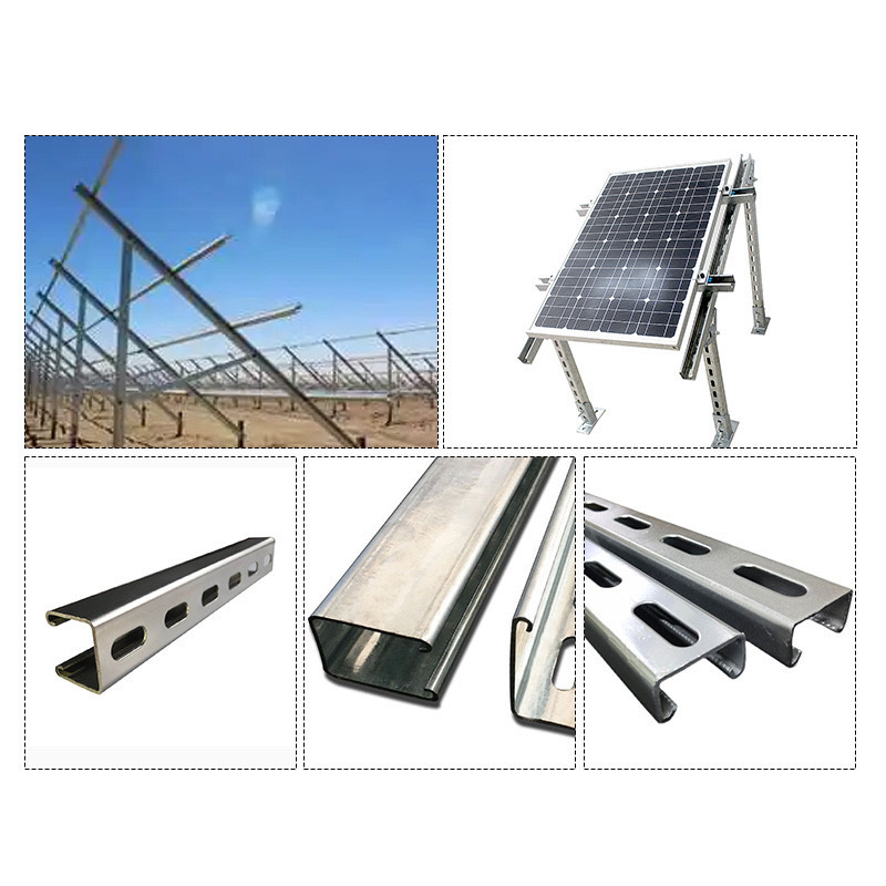 Wholesale Customizable Pre-Galvanized U Steel for Solar PV Mounting Anti-Corrosion Roof Solutions