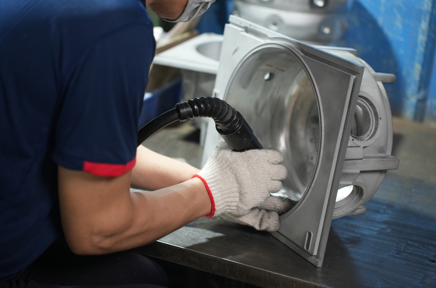 Surface smoothness treatment of castings