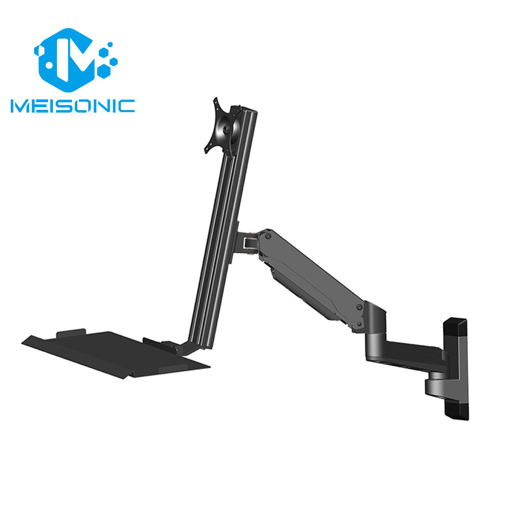 GA199KB-2 Monitor bracket with tray Computer screen holder Rotating display