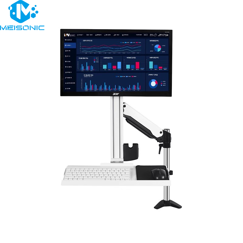 GA199KB-1-C Industrial display bracket wall mounted machine tool equipment supporting integrated machine lifting bracket with keyboard