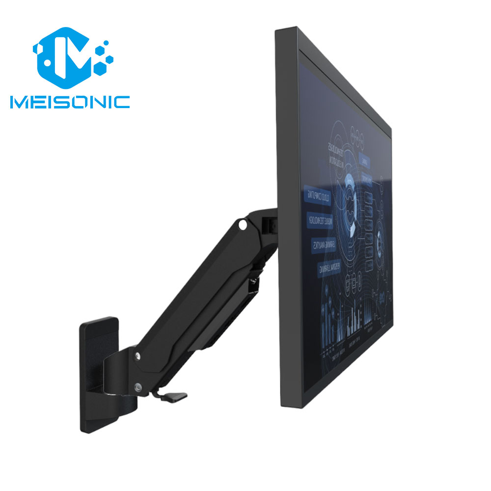 T8-GA01-W Heavy duty industrial Monitor arm Black Colour Gas Spring Arm machine mounting