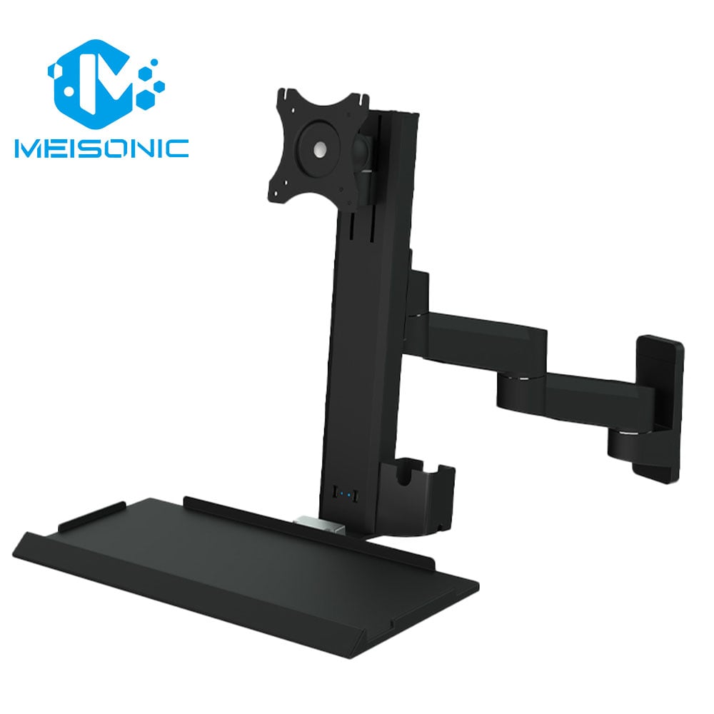 T8-MA02KB Heavy-duty Adjustable Monitor Mounts for Industrial Machinery 360 rotating display stand machine monitor mount
