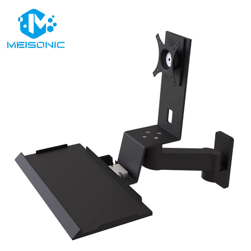 Meisonic T9-MA01KBL Industrial Keyboard Tray Wall mounting Mechanical Arms Automation Machine Monitor Arm