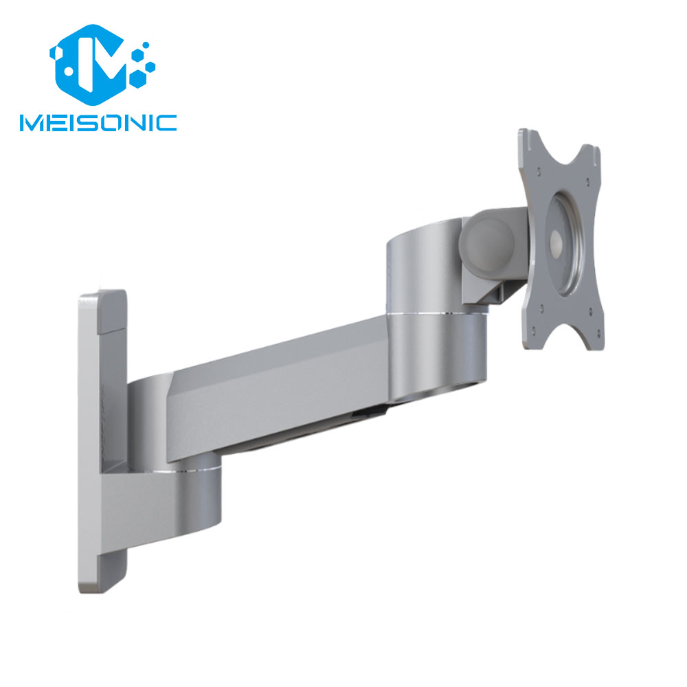 Meisonic T8-WA01-W Silver Factory Workstation Machine Mounting Monitor arms Industrial Application
