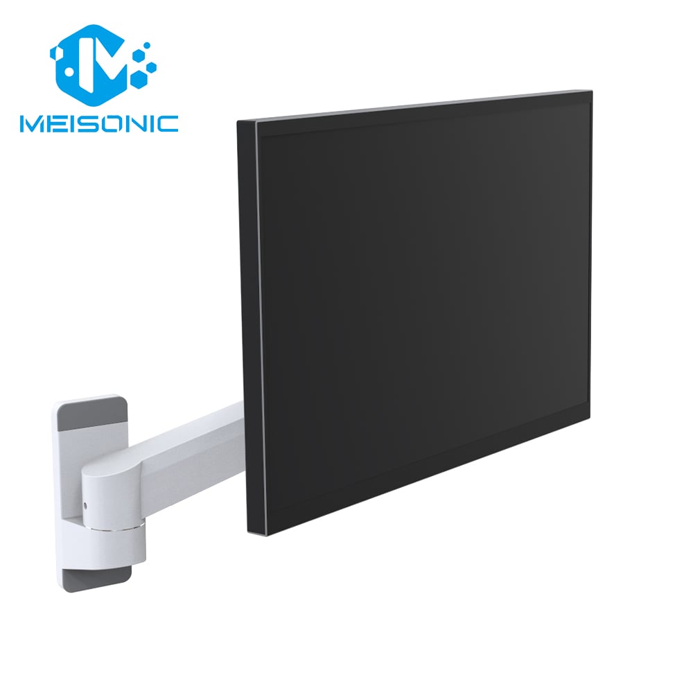 T8-WA01-W Mechanical Arm Wall mounted monitor stand in White