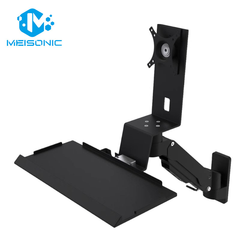 T9-GA01KBL Gas Spring Arm Monitor Mounting Bracket Industrial Workstation Application in Black