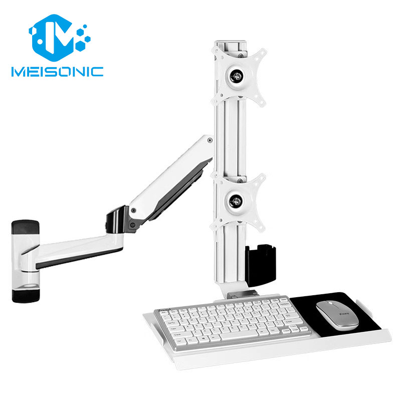 GA199KB-SP2 Dual Monitor Mounting Bracket Gas Spring Arm Height Adjustment Function