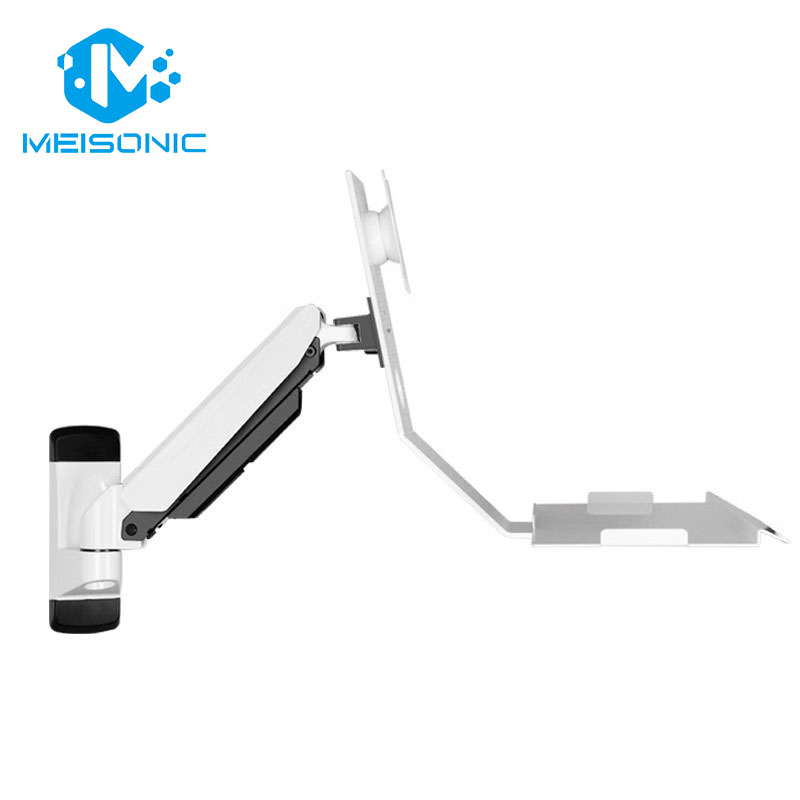 GM211KB Wall Mounted Clinic Wall Mount Monitor Arm With Keyboard Tray 