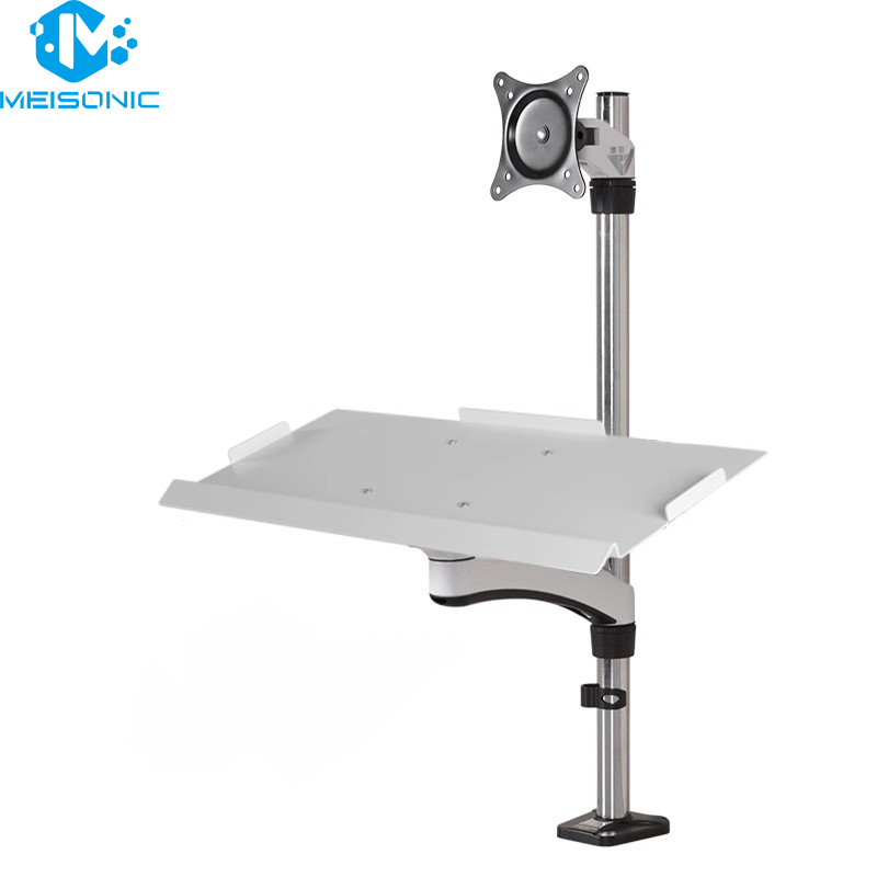 FE110KB-G-Lockhole Industrial monitor mount Articulating monitor arm  keyboard tray monitor bracket