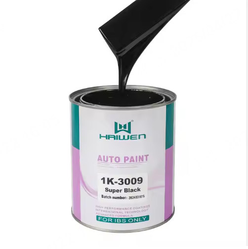 1K Super Black Spray Base Coat Chinese Factory Supply Automotive Paint Acrylic Material for Car Refinishing and Repair