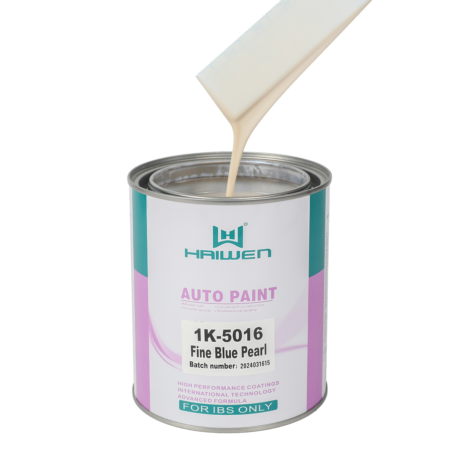 HAIWEN 1K-5016 Fine Blue Pearl 1K Pearl Paint – Fine Translucent Blue for Automotive Refinish and Color Mixing