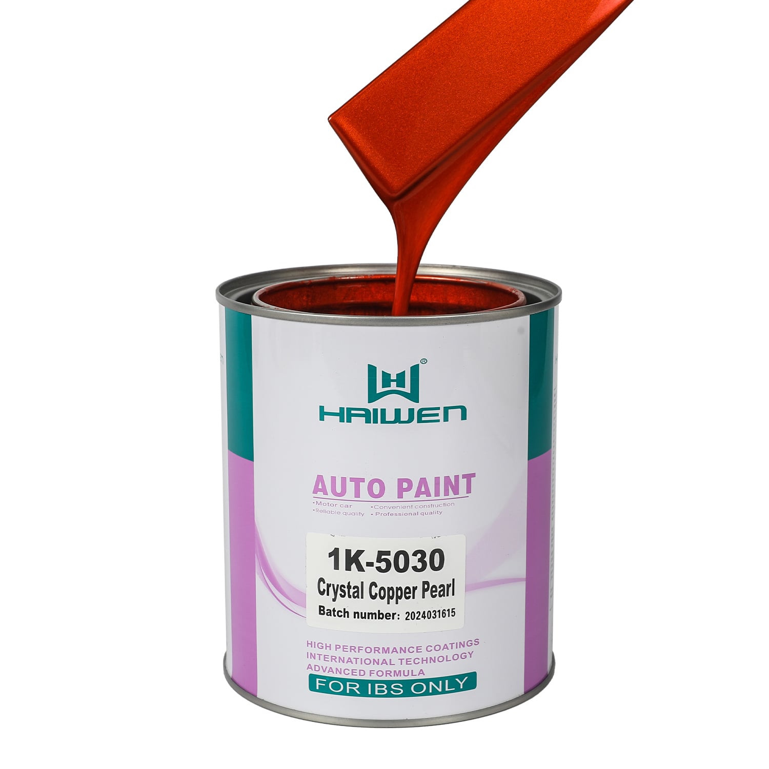 HAIWEN 1K-5030 Crystal Copper Pearl 1K Pearl Paint – Brighter and More Transparent Copper Tone for Automotive Refinish and Color Mixing
