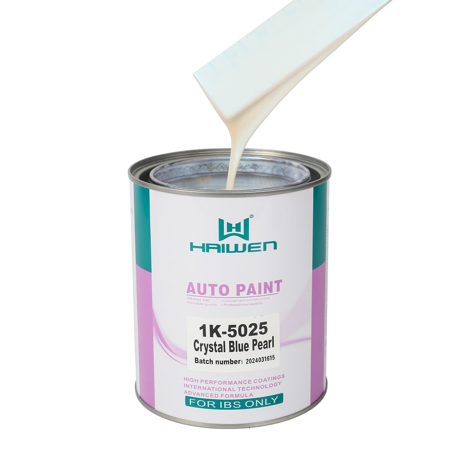 HAIWEN 1K-5025 Crystal Blue Pearl 1K Pearl Paint – Brighter Blue Tone for Automotive Refinish and Color Mixing